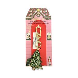 Piper Green Tree Key Chain with Gold Accents
